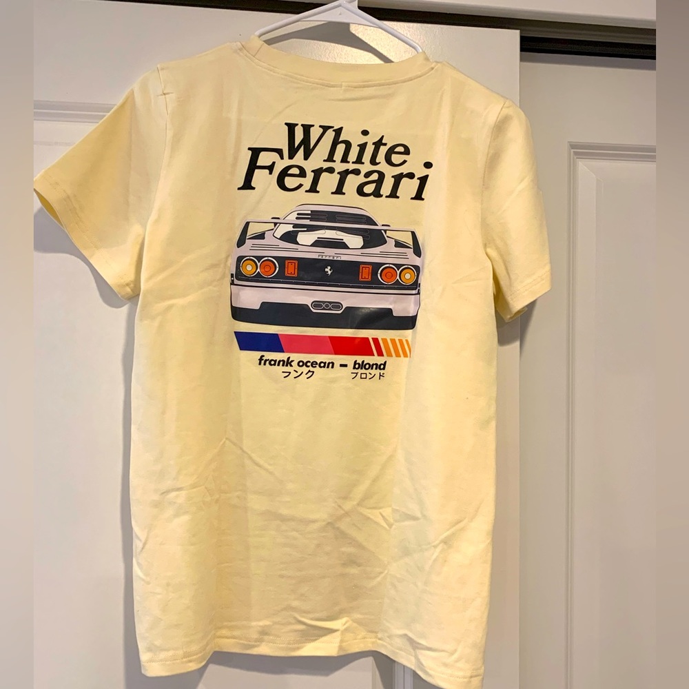 Frank Ocean Blond White Ferrari Tee Brand New